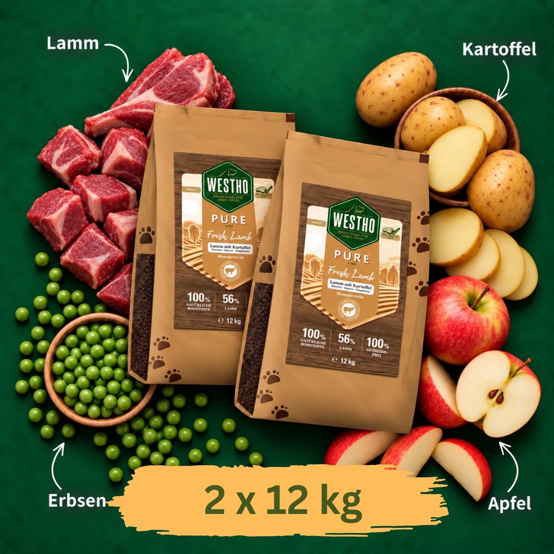 Pure Lamm & Kartoffel Sparpaket 2 x 12 kg