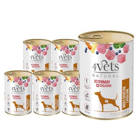4Vets Weight Reduction 400g - 6er Pack