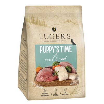Luger’s Puppy's Time Trockenfutter für Welpen Kalbfleisch mit Kabeljau 3 kg