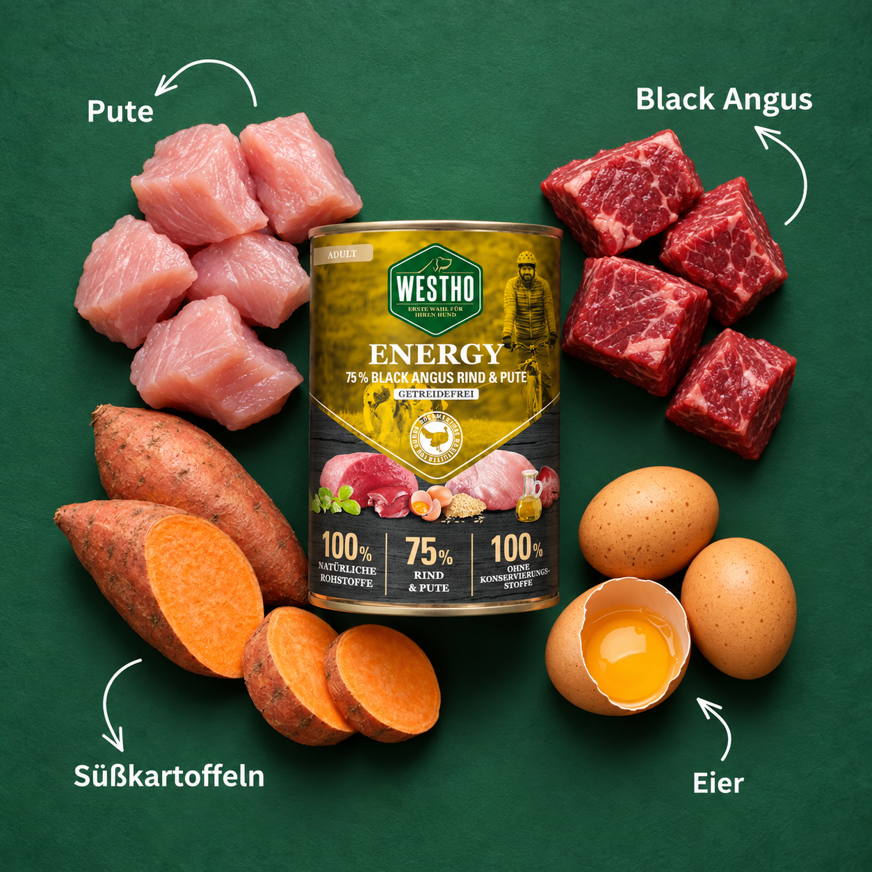Energy 800g (mit 75 % Black Angus Rind & Pute)
